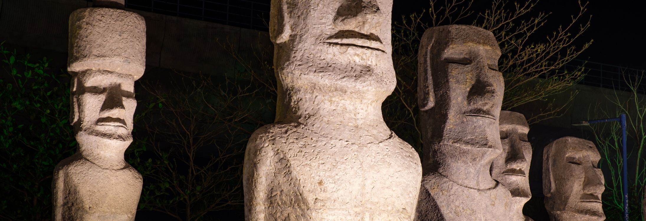 3. Moai statues, Easter Island