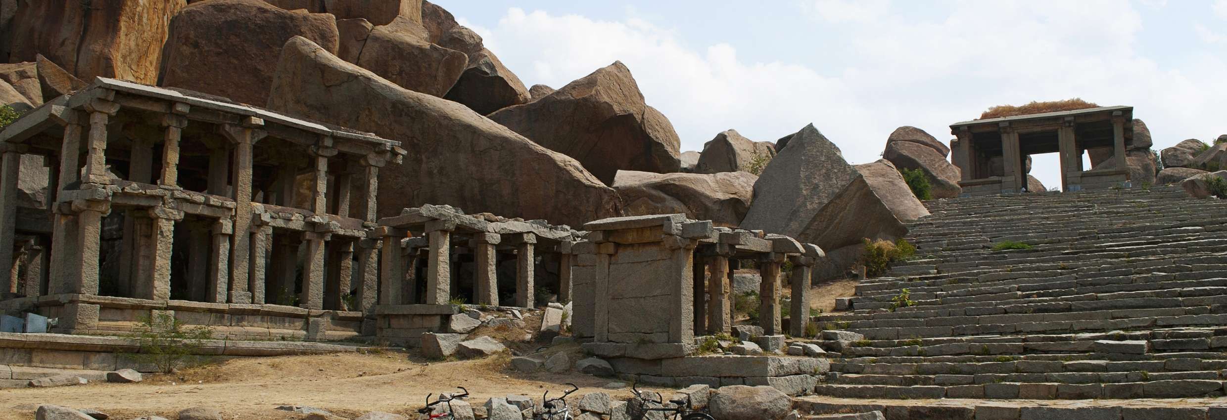 9. Ancient bazaars situated opposite the temples